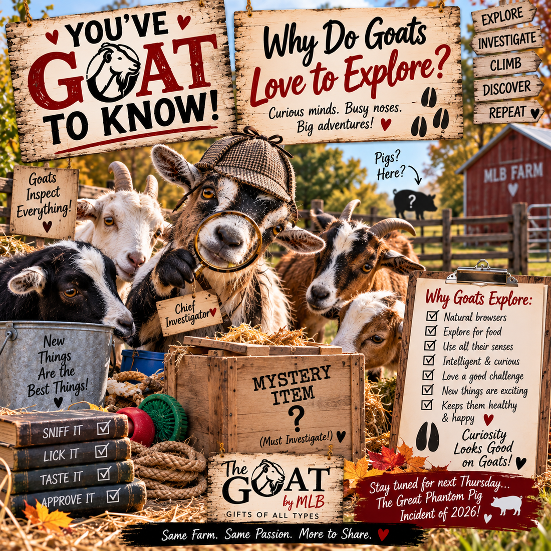 🐐 YOU’VE GOAT TO KNOW! 🔎 Why Do Goats Love to Explore?