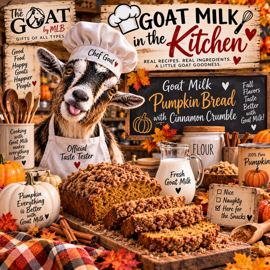 🥛 GOAT MILK IN THE KITCHEN 🎃 Goat Milk Pumpkin Bread with Cinnamon Crumble