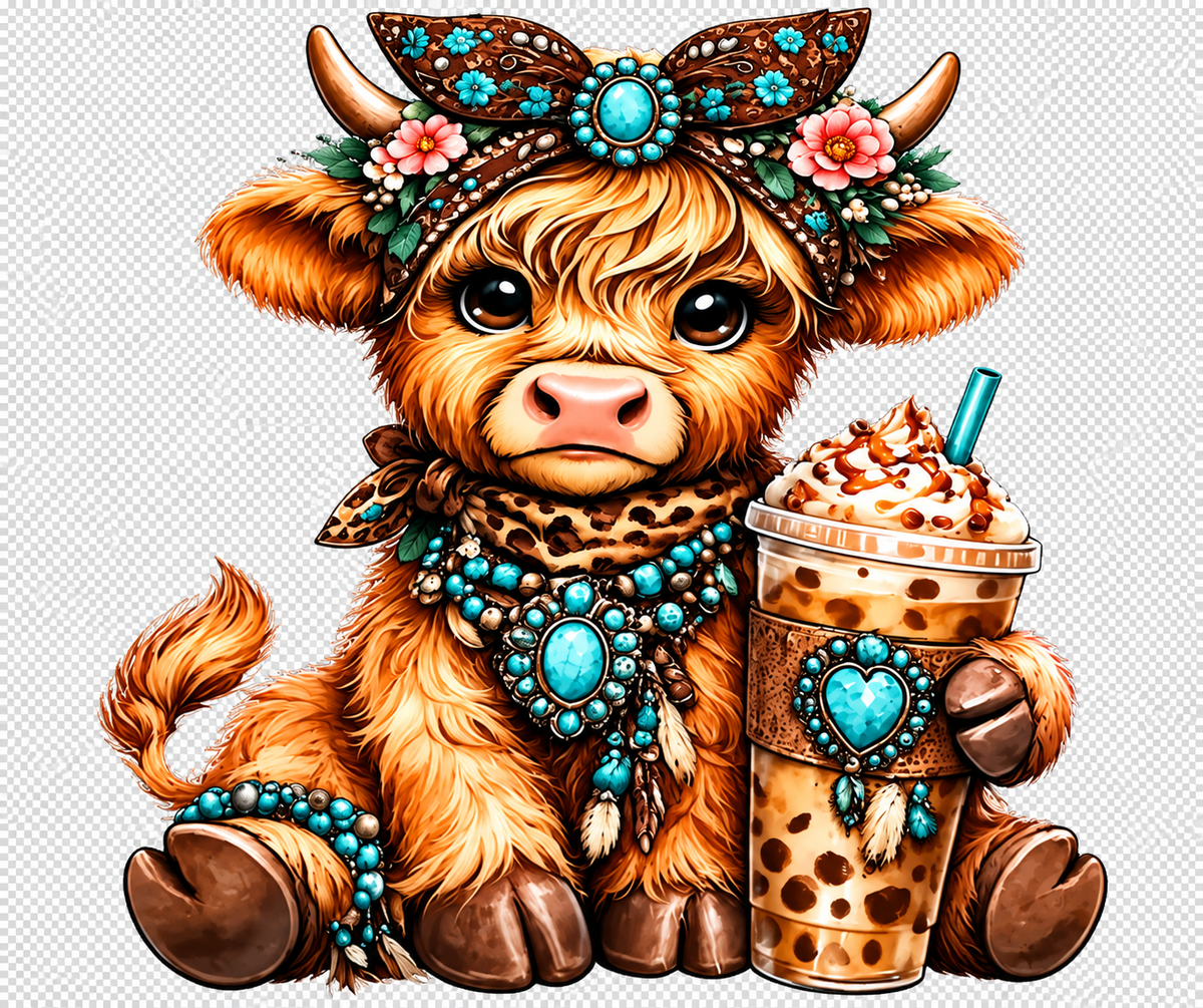 Western & Country DTF Transfers | Highland Cows, Cowgirl Ducks, Bows & Bucks | Ready to Press