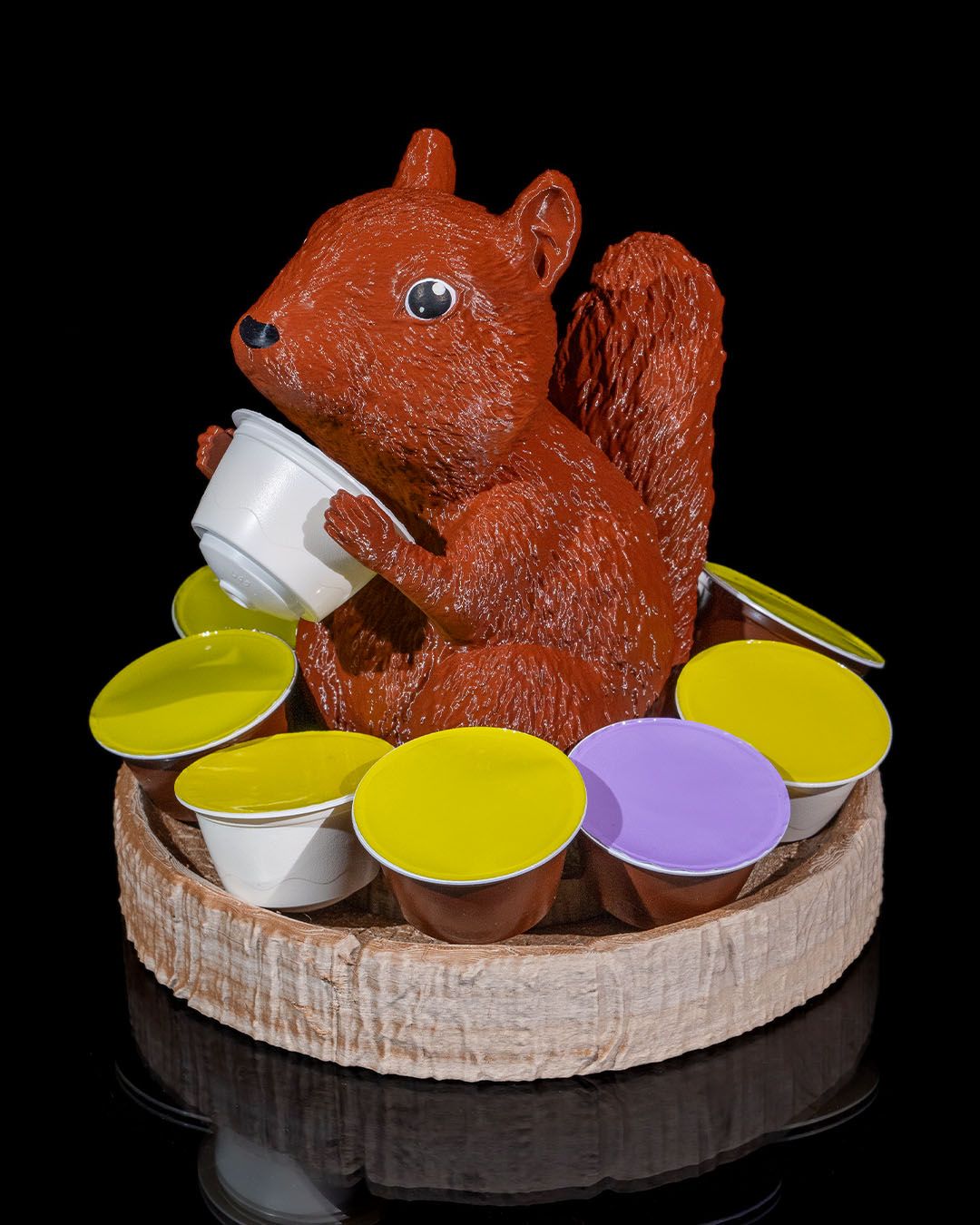 Coffee-Drinking Squirrel K-Cup Holder - A Nutty Brew and Your K-Cups Too!