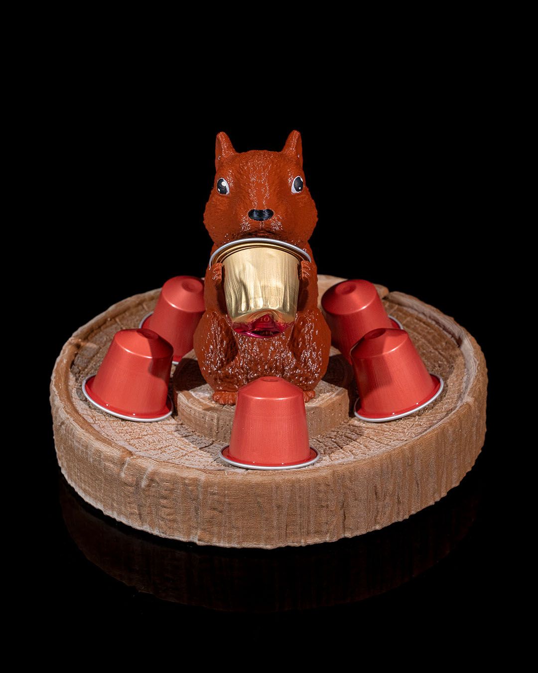 Coffee-Drinking Squirrel K-Cup Holder - A Nutty Brew and Your K-Cups Too!