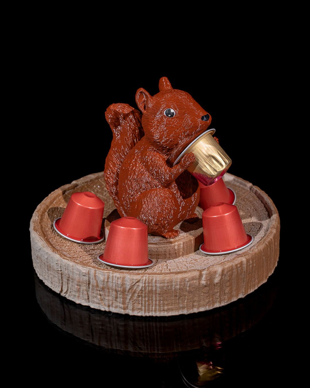 Coffee-Drinking Squirrel K-Cup Holder - A Nutty Brew and Your K-Cups Too!