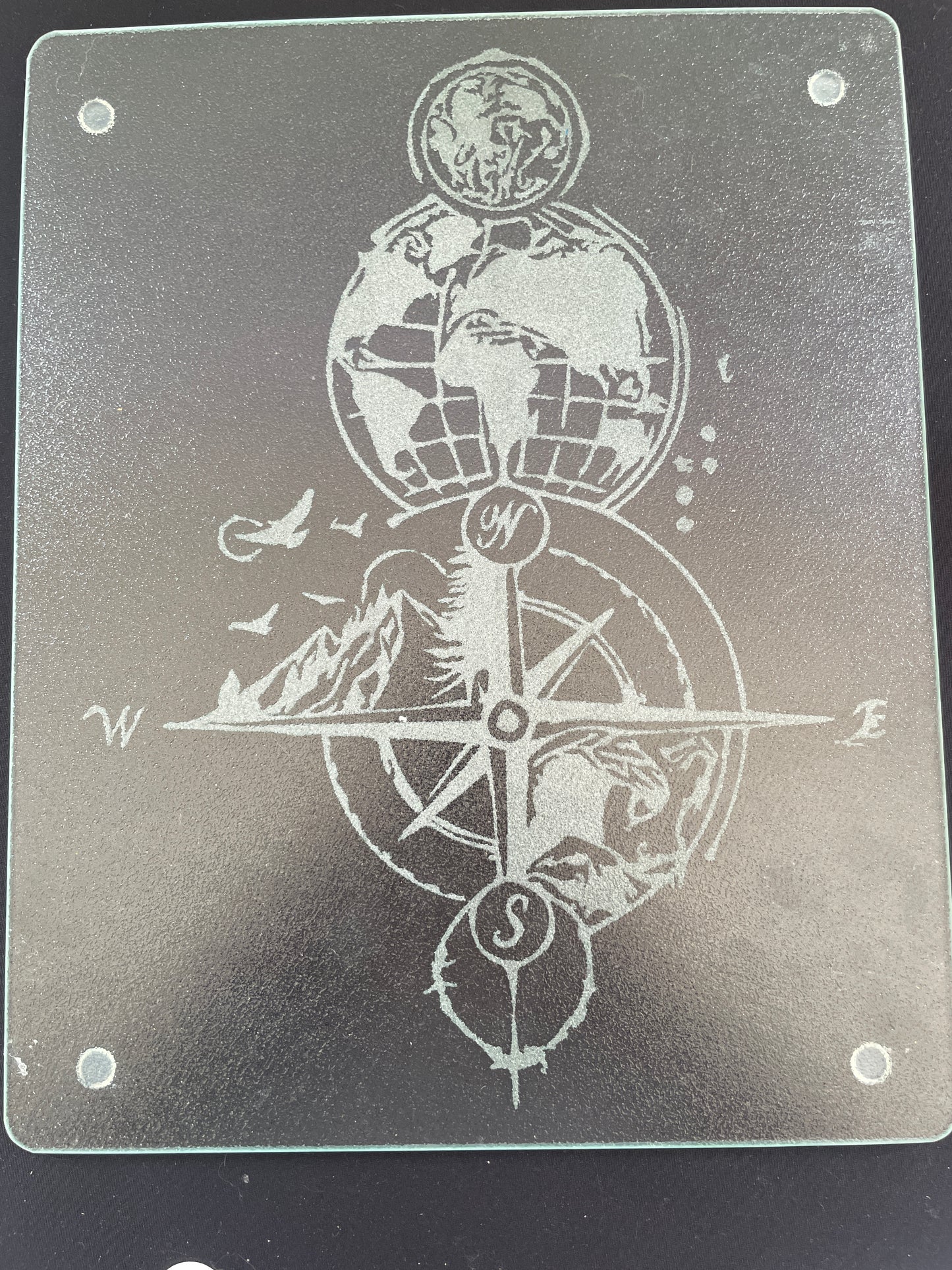 Laser Engraved Large Glass Cutting Boards