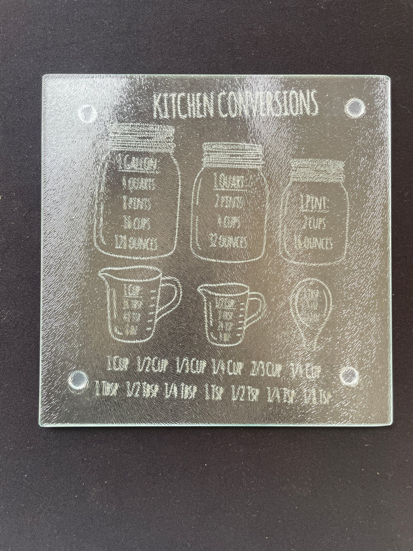 Laser Engraved Small Glass Cutting Boards