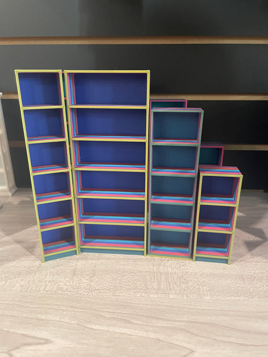 Sets of 3 or 4 Cute & Trendy 3D printed Lil’ Library Shelves