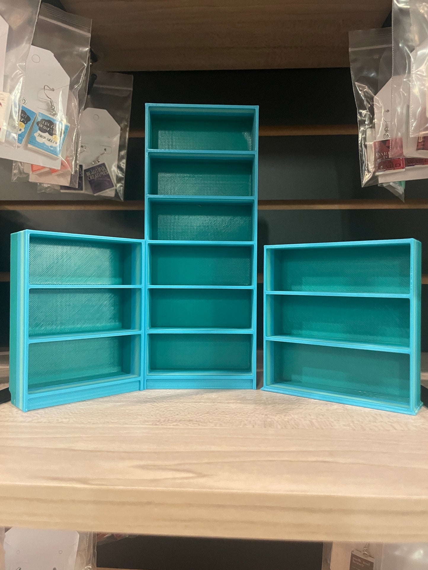 Sets of 3 or 4 Cute & Trendy 3D printed Lil’ Library Shelves