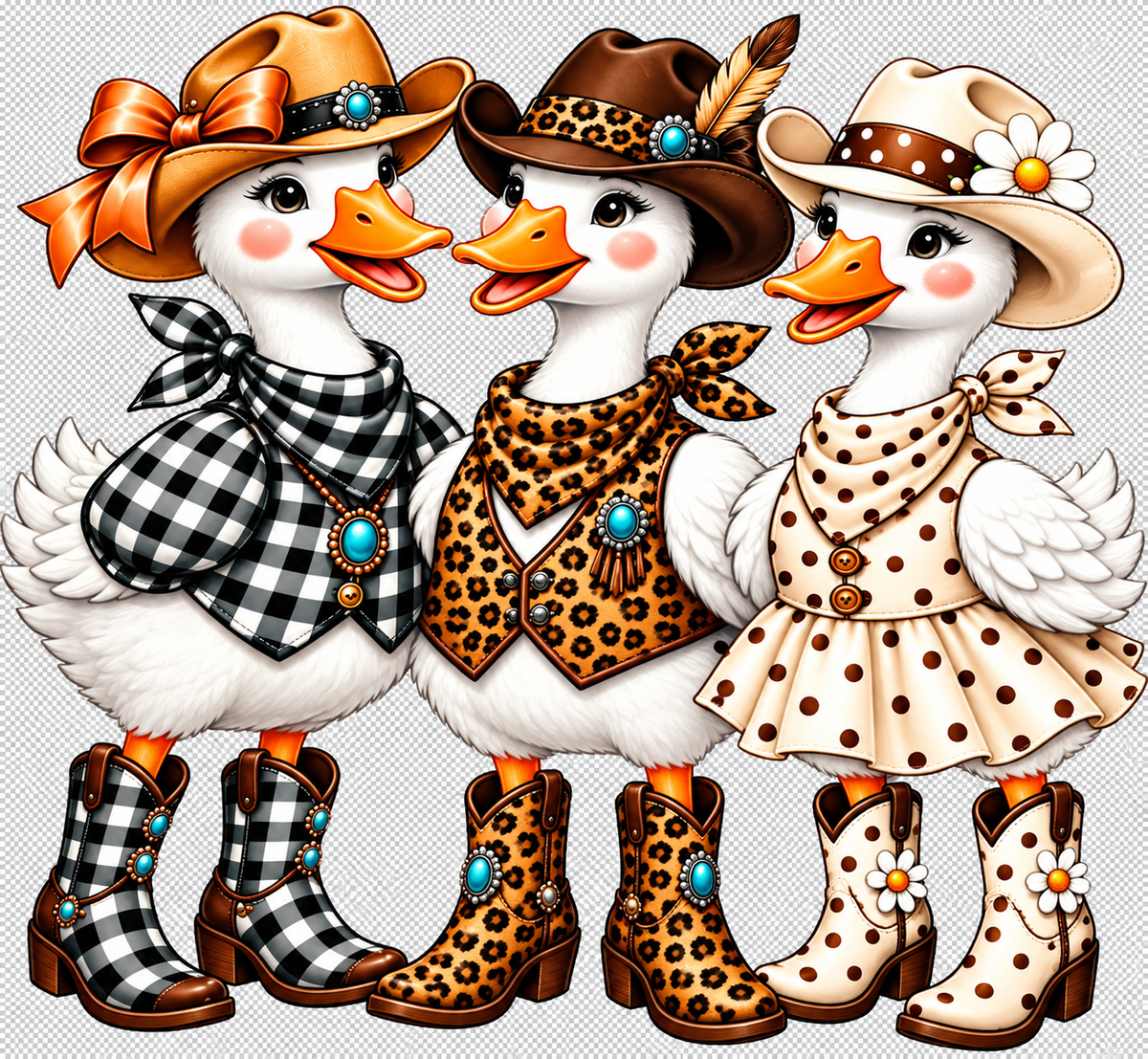 Western & Country DTF Transfers | Highland Cows, Cowgirl Ducks, Bows & Bucks | Ready to Press